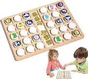 Memory Chess Game - Matching Game Flipping Chess | Matching Wooden Educational Toy Puzzle Strategy Gathering Activity for Children