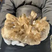 21.78LB Natural Beautiful Black Quartz Crystal Cluster Mineral Specimen 9900g