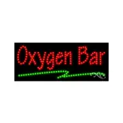 NEW “OXYGEN BAR" 27x11 UNDERLINED SOLID/ANIMATED LED SIGN w/CUSTOM OPTIONS 21454