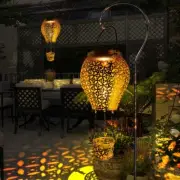 Outdoor Waterproof Metal Hanging Solar Lights Hot Air Balloon Solar Lanterns LED