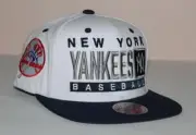 Mitchell & Ness NEW YORK YANKEES Snapback Hat Cap MLB BOX OUT White Blue *C1