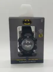BATMAN DC COMICS SUPERHERO Digital LCD Watch w/ Flashing Light-Up Face New!