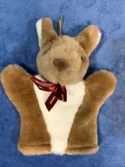 Kangaroo/Wallaby Hand Puppet Plush Australia Hanging Loop 10”