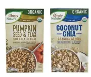 Simply Nature Organic Cereal (2) PK! Pumpkin Seed & Flax Granola Cereal /Coconut