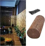 Bamboo Fence，Reed Screen for Garden，Reed Privacy Fence Panels, Reed Screening, Plant Pool Fence，Sunshade, Privacy Decorative Fences (Size : 80x500cm/2.6x16.4ft)