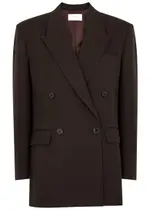 The Row Myriam Double-breasted Wool Blazer - Brown - 8 (UK12 / M) 8 (UK12 / M)