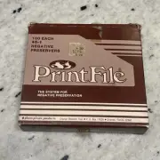 Print File Negative Preservers 45-1 For 4 x 5" 97pc 1982 Photo Plastic Product