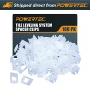 POWERTEC 1/16" 100 Pack, System Tile Leveler Spacer Clips for Floor and Wall