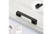 Zinc Kitchen Cabinet Handles Drawer Bar Handle Pull black+copper color hole to hole size 96mm