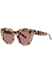 LE Specs Air Heart Oversized Sunglasses - Brown ONE SIZE