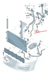 NEW AUDI RS7 SPORTBACK 4G A/C REFRIGERANT PIPE 4G0816741AJ