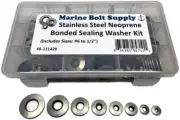 Stainless Steel Neoprene Bonded Sealing Washer Assortment Kit - 8-111428