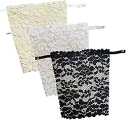 [Vanrose Jan] Full Lace Camisole Clip-on Cleavage Cover Sheer Mock Snappy Bra Insert Overlay Modesty Panel Vest