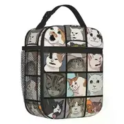 i5844 Meme Cats 2.0 Insulated Lunch Tote Bag Animal Crying Cat Portable Thermal Cooler Bento Box Work School swg5076
