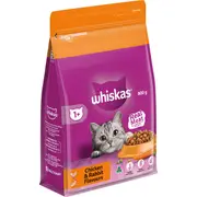 Whiskas Adult 1+ Years Dry Cat Food Chicken & Rabbit Flavours 800g