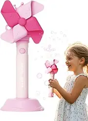 Bubble Maker - Big Windmill Bubble Machine, Colorful Light Rotating Windmill | Interactive Glow Windmill Bubble Maker for Kids Fun Backyard Garden Party Birthday Easter Christmas Beach Activities