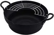 Takumi MGTE24 Tempura Pot, With Tiers, 9.4 inches (24 cm), Induction Compatible, Magma Plate, Iron