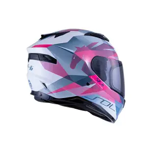 【SOL Helmets】SF-6全罩式安全帽 (獨角獸_白/粉) ｜ SOL安全帽官方商城