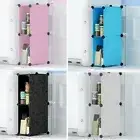 2 Tier Narrow DIY Cube Storage Tower Shelf Slim Organizer Kitchen Shoe Bathroom