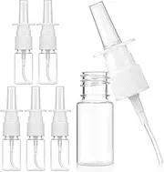 Larrel 6 Pcs Nasal Spray Bottle, 10ML Refillable Pump Spray Bottle Plastic Empty Spring Bottles Clear Small Nose Spring Bottles for Saline Water Wash Applications