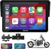 Carpuride W502 Motorcycle GPS Wireless Portable Carplay/Android Auto Waterproof Car Stereo, 5" IPS Touch Screen with Dual Bluetooth, Navigation/Siri/G00gle Assistant for Motorbike
