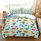 Single/Double/Queen/King Size Bed Doona/Duvet/Quilt Cover Set Cute Dinasour