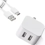 100% NEW Dual USB Power Adapter Type C Cable f Samsung Galaxy S20 Ultra SM-G988U