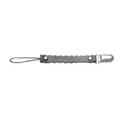 3 PCS Wave Leather Baby Short Pacifier Clip Chain Metal Soother Nipple Holder Clasps(Black)