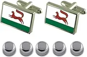 [Select Gifts] Shirt Dress Studs UFA City Russia Flag Cufflinks