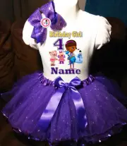 Mcstuffins Birthday Outfit Dress 4th Shirt Girl Party Personalized Tutu