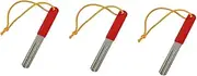 DOITOOL 3 Pcs Diamond File Double Groove Tool Fish Hook Sharpening Stone Double-Sided Honing Lanyard for Storage