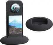Silicone Desktop Base for Insta360 X3 Panoramic Action Camera, Vertical Stand Protective Holder for Selfie Video