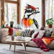 Downy Woodpecker Glasses Decal Sticker - Nature Art for Walls