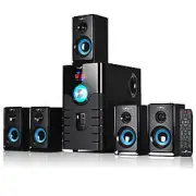 beFree Sound 5.1 Channel Bluetooth Surround Sound Speaker System in Blue
