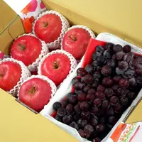 在飛比找momo購物網優惠-【鮮果日誌】富貴健康禮盒(日本富士蘋果6入+巨峰葡萄2.5台