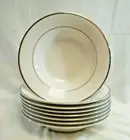 Mikasa Cameo Platinum HK301 Rim Soup Bowls 8 3/4" Fine China Lot of 8 New C1103
