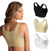 Women's Posture Corrector Lift Up Bra Medical Back Support Wireless Shockproof Sports Support Fitness Vest Bras Breathable Underwear Crotch Back Corset Bra