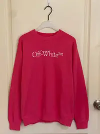 在飛比找Yahoo!奇摩拍賣優惠-全新 Off-White logo cotton 刷毛 sw