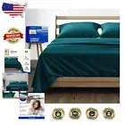 Extra Deep Pocket 1000 Thread Count California King Sheets - Teal Sateen Quality