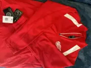 NHL Detroit Red Wings Half Zip Pullover Hockey Red Mens Medium