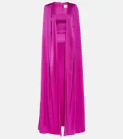 [Alex Perry] Alex Perry Caped satin gown AU 8 purple