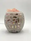 HiImalayan Crystal Salt Lamp Natural Rock Glass Mosaic Vase Bowl - Gold Leaf
