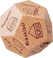 Date Night Dice | Dice Game Food Decision Dice | Dating Dice Dinner Dice, Food Dice Date Night Game Wooden for Birthday Christmas Valentines Day
