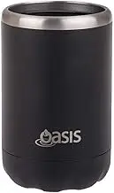 Oasis Stainless Steel Double Wall Insulated Stubby Cooler Can Black
