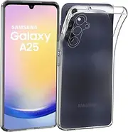 Phone Case For Samsung A25 / Galaxy A25 [Silicone Case] [Slim Gel Case] [TPU Bumper] [Ultra Thin Soft Cover] [Shockproof Protective Back] Samsung Galaxy A25 5G Case (Crystal Clear Transparent)