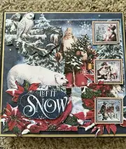 Handmade Scrapbook Mini Album Folio Graphic 45 Let It Snow Christmas Gift