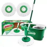 Tornado Spin Mop System Plus 2 Refill Heads | Mop and Bucket with Wringer Set...
