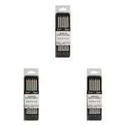 3x 6pc Jasart Studio Graphite Sketch Pencil Tin Set Art Portraiture/Drawing Grey