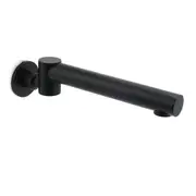 180 Degree Swivel Bath Tub Basin Spout Tap Wall Water Outlet ROUND MATT BLACK BRASS