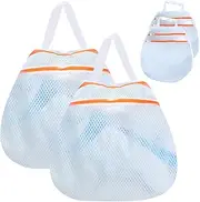 Nicola Mesh Laundry Bags 2pcs Travel Laundry Bag, Portable Hanging Laundry Bag, 30cm x 30cm Small Wash Bag for Washing Machine, Traveling, Camping (40cm x 40cm)